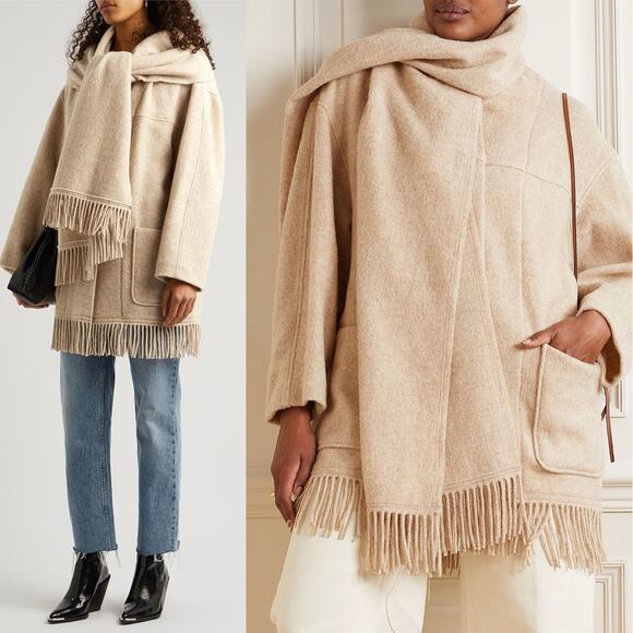 Isabel Marant Cream Cape with Fringe - Picture 10 of 10